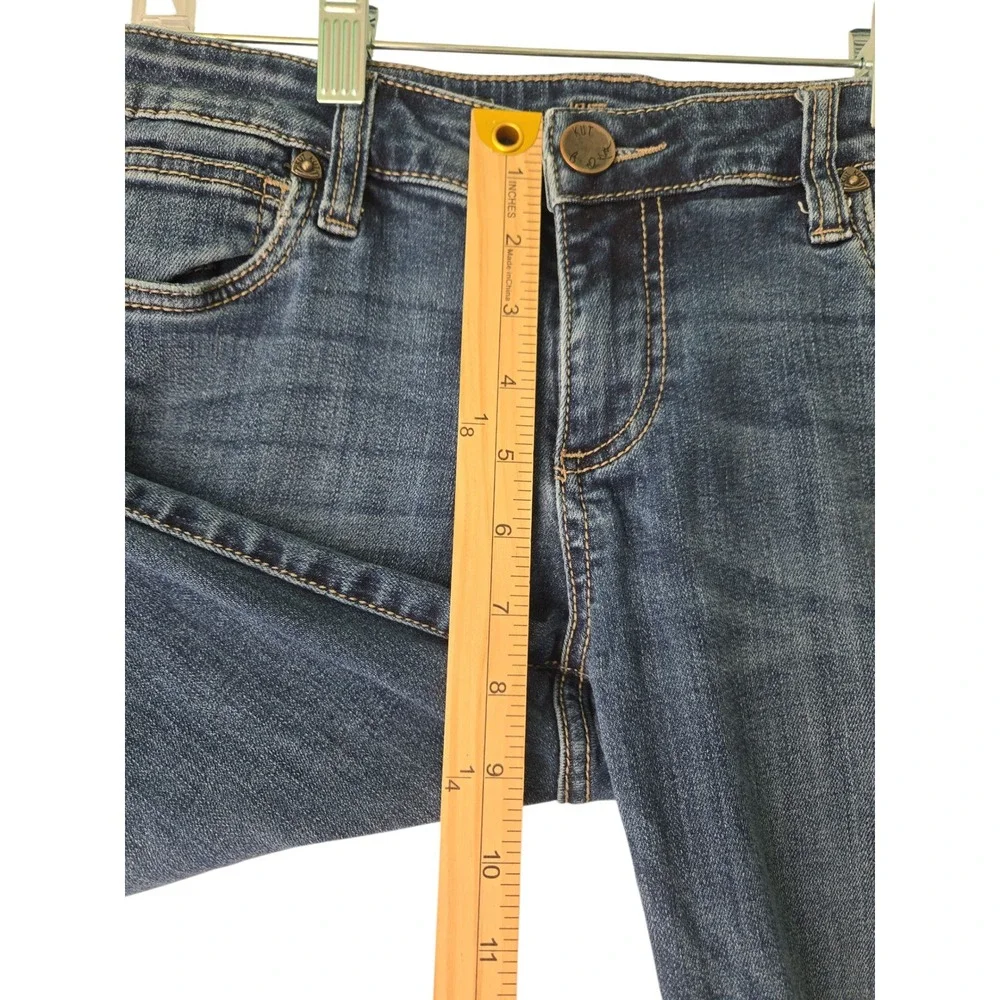 KUT from the Kloth Boyfriend Jeans Medium Wash Distressed Size 2 - Picture 12 of 14